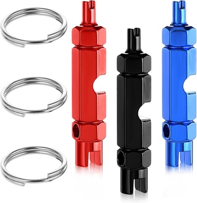 3-in-1 Ventiel Trekker Set voor Auto, Inclusief Sleutelhangers, Voor het Verwijderen van Ventielpalen en Bandenreparatie