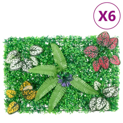 vidaXL - Hek - met - kunstplanten 6 - st - 40x60 - cm - groen