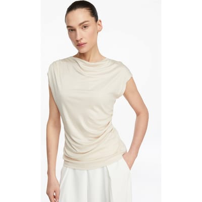 Comma  T-shirts Beige Maat: 44 | Blouses Outlet | Dames | Beige