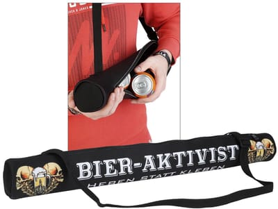 Alkohol & Party Tas voor blikjes - Heben statt kleben Unisex Koeltas - zwart - Standard