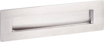 Komgreep 150 x 50 mm geborsteld roestvrij staal
