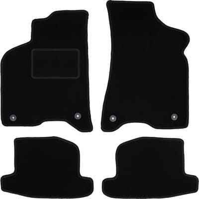Zwarte veloursmatten voor: Volkswagen Lupo hatchback (1997-2005)