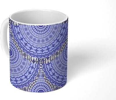 Mok - Koffiemok - Design - Delfts Blauw - Patronen - Mokken - 350 ML - Beker - Koffiemokken - Theemok
