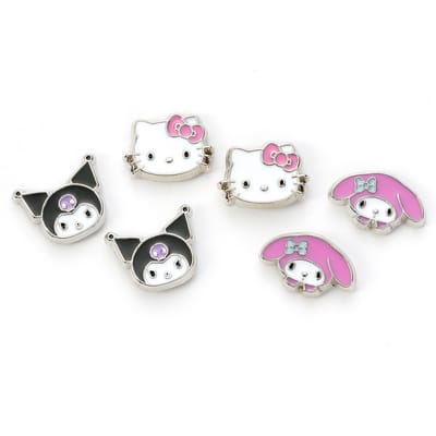 The Carat Shop - Hello Kitty Kuromi en My Melody Oorbelset – Schattige Sanrio Stud Oorbellen