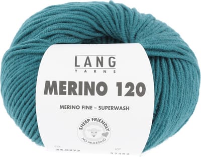 Lang Yarns Merino 120 - 272 zeeblauw - Merinowol Garen