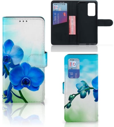 Huawei P40 Pro Hoesje Orchidee Blauw - Cadeau voor je Moeder