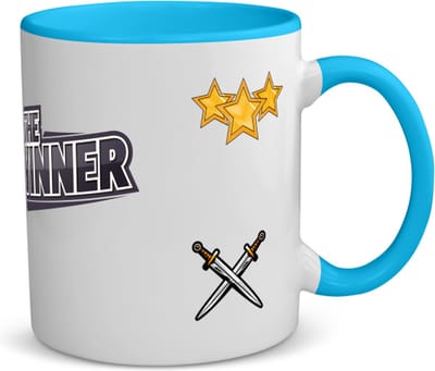 Akyol - games koffiemok - theemok - blauw - Gamen - de echte gamers - cadeau voor ieamand die houdt van gamen - verjaardagscadeau - gift - geschenk - 350 ML inhoud