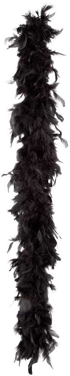 Boland Kerst boa - veren - zwart - 180 cm - 50 gram - kerstboomversiering - kerstslinger - kerstboa