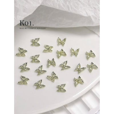 20 stuks 3D Vlinder Vormige Nail Art Sieraden, Nail Charms Strass Steentjes, Doe-het-zelf Nageldecoratie Benodigdheden Nail Charms Nail Art Accessoires