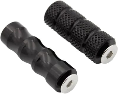 Motorfiets Voetsteunen - Opvouwbare Pedalen - Universele Montage - Aluminium Constructie - 8mm 6mm Gat - Zwart