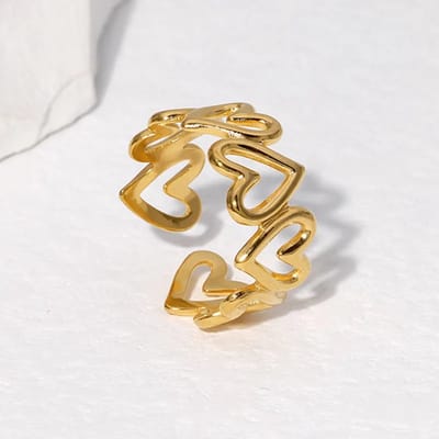 JewelGalerie-Ringen-Open Hart-Goud