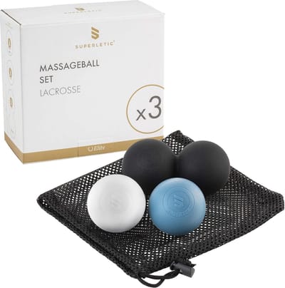 Lacrosse Massagebal voor Zelfmassage - Duo-Fasciabal voor Triggerpuntmassage - 6 cm Rubberen Bal