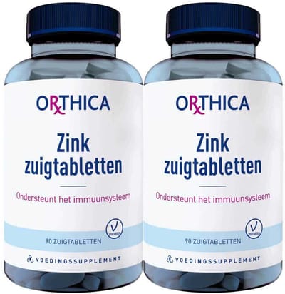 Orthica Zink Zuigtabletten - 2 x 90 tabletten - Voordeelverpakking