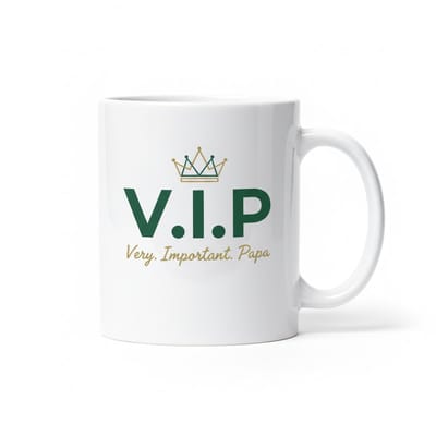 VIP Papa Mok 330 ml – “Very Important Papa” – Vaderdag Cadeau, Verjaardagsgeschenk & Bedankje Koffiemok