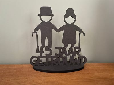 45 Jaar getrouwd - 45 jaar getrouwd versiering - 45 jaar getrouwd cadeau - Huwelijk - Huwelijkscadeau - 45 jarig huwelijk - 45 jaar huwelijk