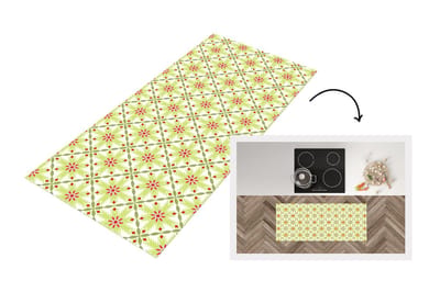 Keukenloper - Loper keuken - Bohemian - Patronen - Bloemen - 120x50 cm - Keukenloper vinyl