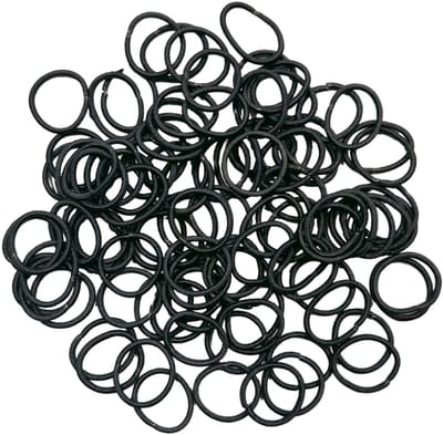 500 Kleine Haarelastiekjes - Haarelastiekjes Mini - 25mm - 2mm Dik - 500 Stuks - Zwart