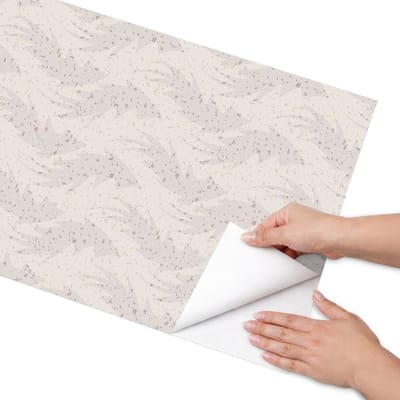 Coloray Meubel Wrap Folie - Beige Meubelfolie - 50x100 cm - Wrapfolie Keuken Delicaat patroon - Decoratiefolie - Minimalist Meubelfolie - Meubel Wrap Folie - Woonkamer decoratie - Achtergronden en patronen