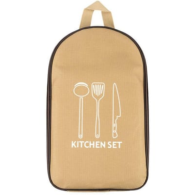Stockage d'ustensiles de cuisine de Camping en plein air, organisateur d'ustensiles de cuisine portables, rangement d'ustensiles de cuisine Oxford kaki