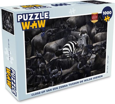 Puzzel Zebra - Dieren - Close up - Legpuzzel - Puzzel 1000 stukjes volwassenen