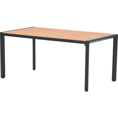 Garden Impressions Kasper tuintafel 160x84xH72 cm - donker grijs - teak look