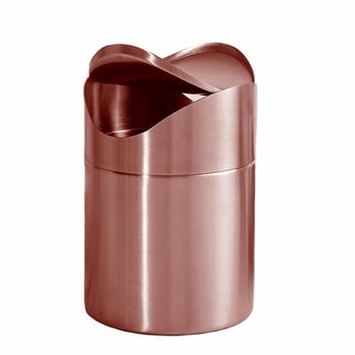 Afvalemmer Schommeldeksel - Prullenbak Klein - Orde Houden - Gemaakt Van Roestvrij Staal - 1.5 Liter - Goud