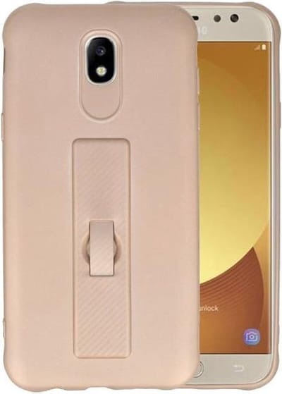 Carbon series hoesje - Backcover Geschikt voor Galaxy J5 2017 Goud