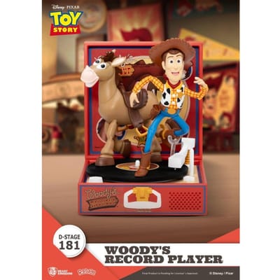 Beast Kingdom Toys Toy Story Record Player Series PVC figure Woody's Record Player 13 cm Action Figuur
