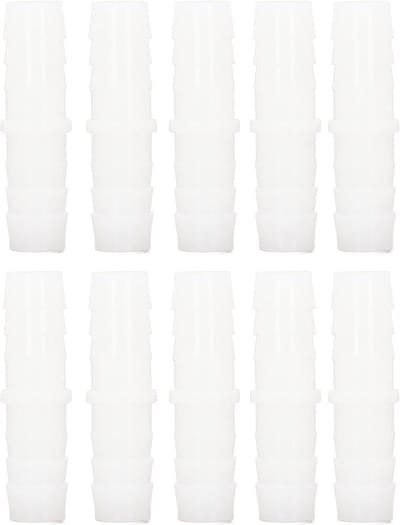 Set van 10 PE plastic slangconnectoren, rechte spuitmonden, universele slangverbindingen voor 14-14mm slangen