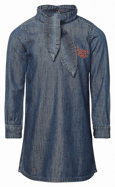 Noppies Jurk Bayannur - Medium Blue Denim - Maat 128