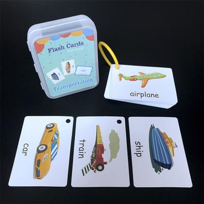 Jouets Montessori pour Enfants Apprentissage Précoce Cartes Flash Anglaises Jouets Éducatifs Cognition des Enfants Carte de Mots Forme Animal Couleur Jouet