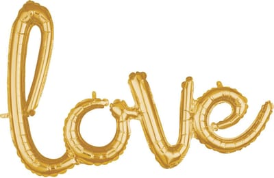 "Love" Goud Folieballon 78x53cm