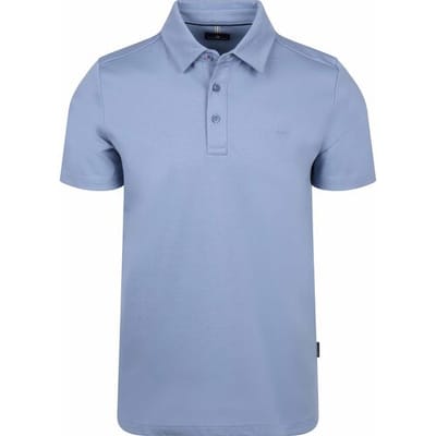 Polo Shirt Korte Mouw State Of Art Poloshirt Soft Piqué Lichtblauw