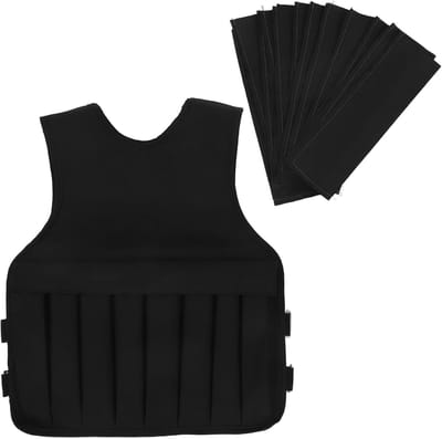 Weight vest-gewichtsvest-Geschikt voor hardlopen en fitness - Ademende Oxford-stof - Multifunctioneel krachttrainingsvest - Unisex - Zwart - 54x54 cm