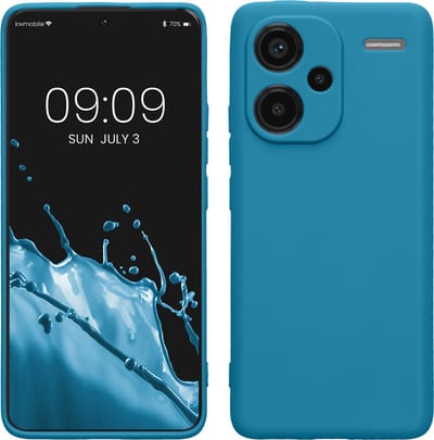 kwmobile telefoonhoesje geschikt voor Xiaomi Redmi Note 13 Pro+ 5G / Redmi Note 13 Pro Plus 5G - Hoesje voor smartphone - Precisie camera uitsnede - In Caribisch blauw