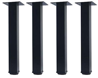 Verstelbare Metalen Meubelpoten 30,5 cm - Set van 4 Zwarte Tafelpoten voor Kantoor en Thuis