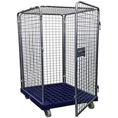 Rolcontainer maat 5, zonder legborden, 1210 mm hoog, donkerblauw