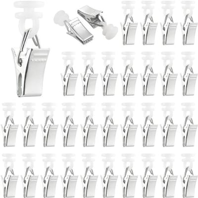 Stunq® Gordijnclips Set van 60 Stuks voor Diverse Raildecoraties en Douchegordijnen