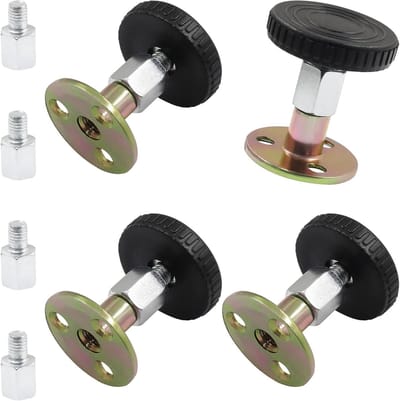 Hoofdeinde Stoppers - Bedframe Stabilisatoren - Muren Beschermen - Verstelbaar Ontwerp - 4 stuks - Zilver
