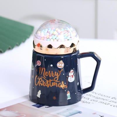 Creatieve Cartoon Keramische Kop Hoogwaardig Uitziende Kerstkop Kerst Waterbeker Mok Kerstman Kop Geschenkdoos 301-400ml