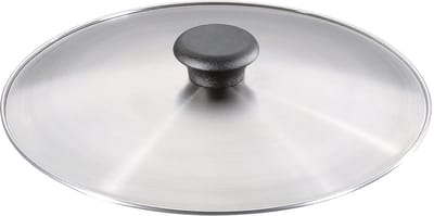 Pannenkoek Deksel - Omkeerbaar Deksel - Pannenkoeken Bakken - Roestvrij Staal - 30cm Diameter - Zilverkleurig