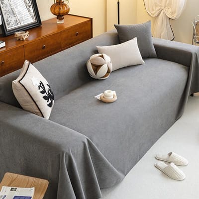 Waterdichte Urinebestendige Bankhanddoek, Antislip en Vuilafstotende Huisdier Mat, Zwarte Eenvoudige Bankhoes Deken, Anti-kattenkras Bankhoes Stof 180*130cm