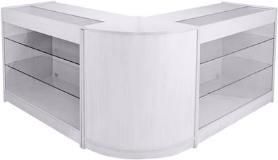 Capricorn toonbank set - glanzend wit - 90x300x60 cm - 3-delig