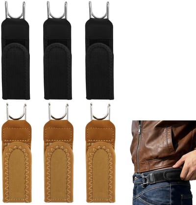 Dailygoods- Riem zonder gesp - Elastische Riem - Onzichtbare Riem - Stretch Riem - Metalen Haak - Klittenbandsluiting