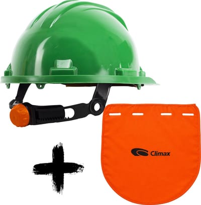 Climax Veiligheidshelm RG5 Groen met Nekbescherming - Nekflap met Veiligheidshelm