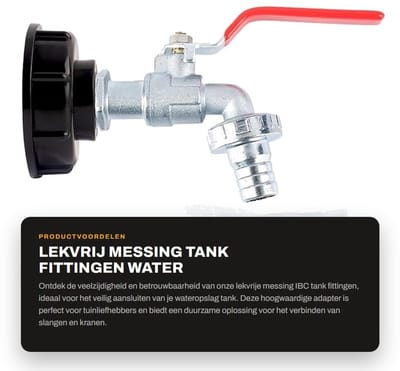 Dailygoods - Lekvrij Messing Tank Fittingen - Water Opslag Tank Adapter - Tuin Slang Connector - 1/2 inch - Vervang Valve Fitting - Geschikt voor...