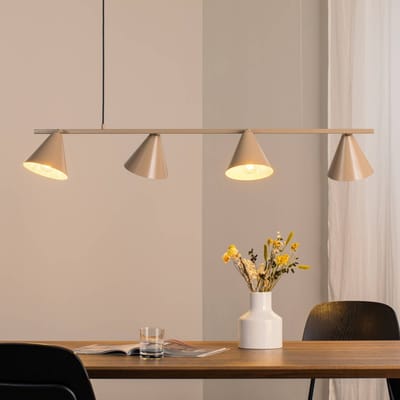 ALDEX Hanglamp Form 4, beige, metaal, 4-lamps, kegelvormig, E27