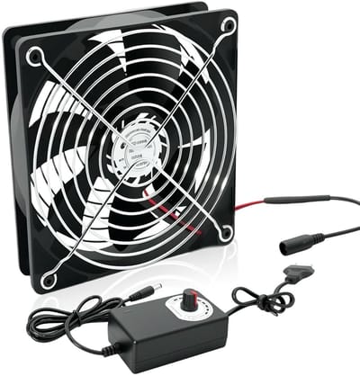 Krachtige 120 mm PC ventilator met stepless snelheidregelaar en stille werking voor computer, server en gaming PC