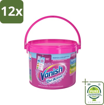 Vanish Oxi Action - Vlekkenverwijderaar - Wasbooster - Gekleurde Was - 2.7 Kg - Voordeelverpakking - 12 stuks - Vlekkenverwijderaar - Wasbooster