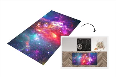 Keukenloper - Loper keuken - Kleuren - Sterren - Ruimte - 120x60 cm - Keukenloper vinyl